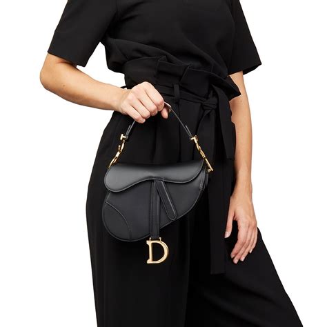 mini dior saddle bag black|dior mini saddle bag.